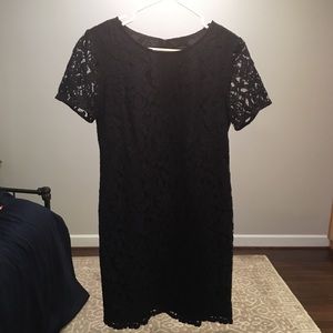 Ann Taylor Navy Blue Lace Dress